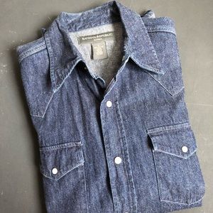 Banana Republic Dark Denim Western Shirt